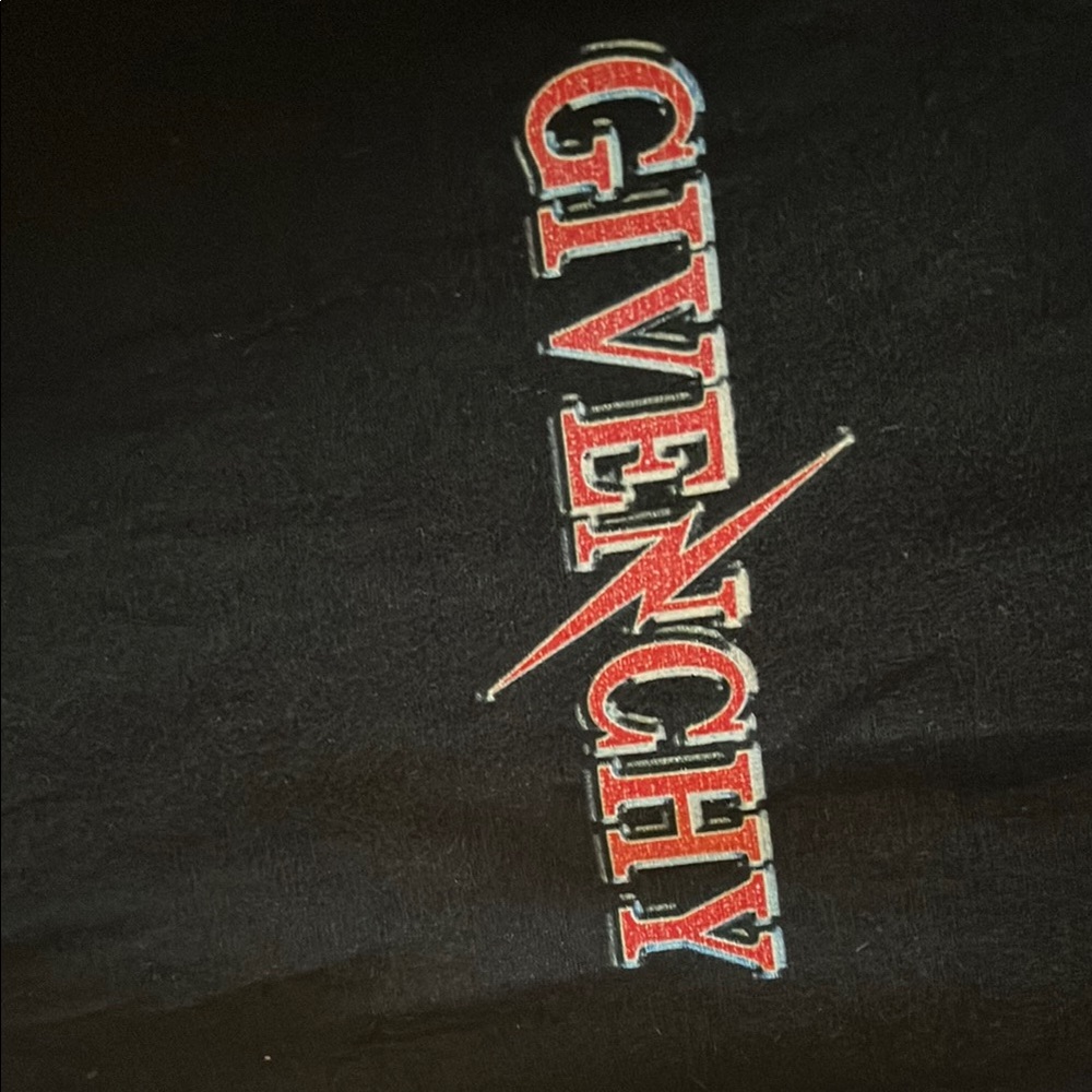Givenchy Black T-Shirt with Red Logo